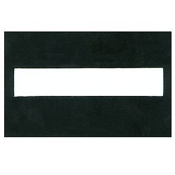 Rectangular, black vinyl signature guide on white background to show high contrast.