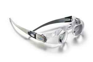 Max Detail Computer Glasses with silver temples and adjustable lenses on white background.