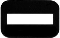 Black, rounded rectangular signature guide on white background to show high contrast.